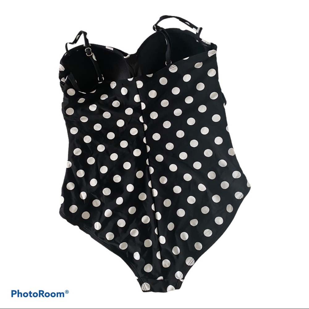Women’s Large Polka Dot One Piece Swimsuit - Picture 2 of 5